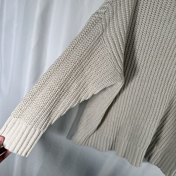 Aerie Sweater Women's Large White Knit Long Sleeve Turtle Neck Pullover - Picture 10 of 13